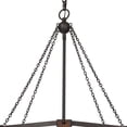 thumbnail image 3 of Chandelier with Octagonal Cage Design Metal Frame and Wood Accents, Brown- Saltoro Sherpi, 3 of 5