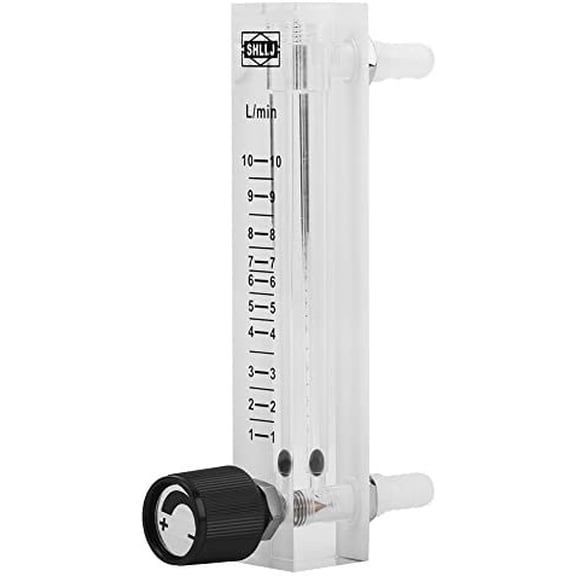ABPETE Precision Gas Flow Meter with Control Valve - 1-10 LPM Adjustable Flowmeter for Oxygen & Air, Medical Grade with Calibration Tool, Ideal for Labs, Welding & O2 Therapy