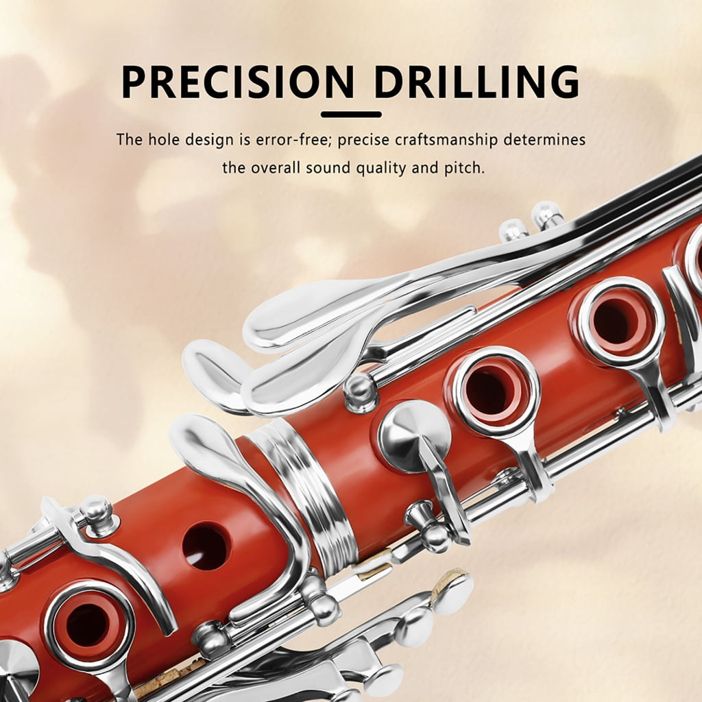 Miiottaa Professional Bb Clarinet for Beginners with Adjustable Tubes and Ergonomic Keys