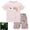 Z3 Light Pink, variant on REDARER Toddler Boys Summer Space Rocket Print Short Sleeve T-Shirt & Shorts 2PC Pajama Outfit Set,2-3 Years