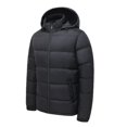 thumbnail image 5 of Xzbqbs Men's Winter Puffer Jacket Hooded Puffy Fleece Warm Lightweight Coat Casual Solid Color Zip Up Jackets with Pockets, 5 of 6
