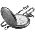 thumbnail image 1 of Reloj de bolsillo Realpoo 46 mm negro con flores y cuarzo, 1 of 9