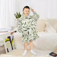 thumbnail image 6 of FORMRS Wearable Blanket Hoodie with Sleeves for Kids Cozy Flannel Sweatshirt, Lush Greenery, 6 of 7