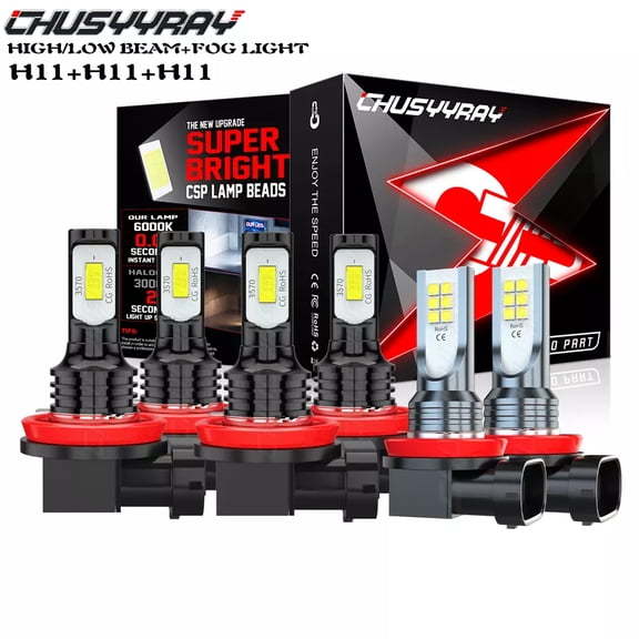 For Buick Verano 2012-2017 - LED Headlight High Low Beam Fog Light Bulbs Kit 6000K Diamond White 6x