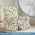thumbnail image 4 of Renewold Lemon Hummingbird Recliner Couch Cover Polyester Spandex Reclining Chair Protector 4 Pieces Stretch Recliner Chair Cover Dog Couch Slipcover for Living Room, 4 of 8
