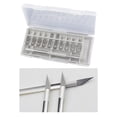 thumbnail image 4 of 10x de cuchillos de utilidad profesion herramienta de bricolaje cuchillo de afeitar para herramienta de material cuero escultura arte de colecci blanco Yotijar Cortador de talla de precisión, 4 of 10
