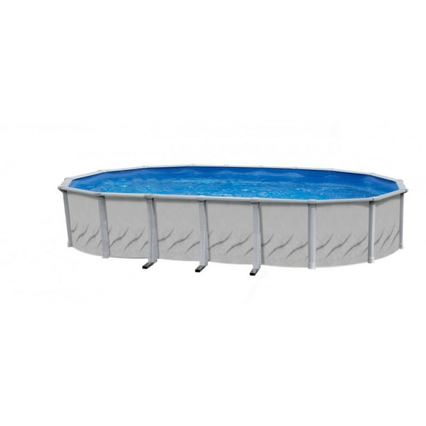 52 Oval Steel Sided Above Ground Pool, 15 By 30 Above Ground Pool