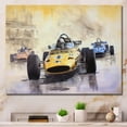thumbnail image 1 of Designart Racing Wall art decor, Racing Wall Art, Vintage Formula Speedway Rush Racing Nostalgia , Extra large Modern Canvas wall art, 44x34 inches, 1 of 5