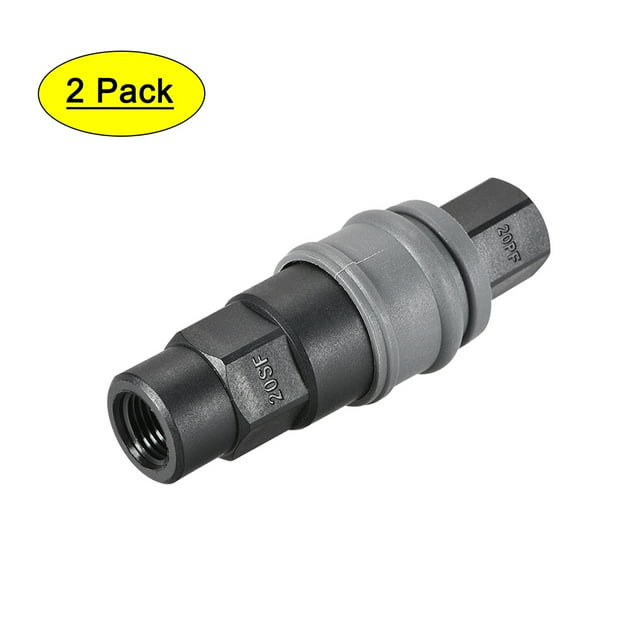 Unique Bargains Air Quick Coupler 20SF 20PF, G1/4 POM Homebrew Fitting Connector Plug Quick Disconnect 83mm for 12-13mm OD Tube 2 Set