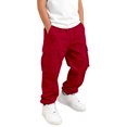 thumbnail image 6 of Boys Cargo Pants Solid Color Trousers with Straight Front Pockets Everyday Play Casual Toddler Kids Casual Pants Size 13-14Y, 6 of 8