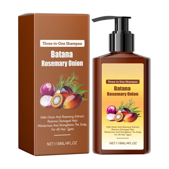 Alvantor Batana Oil Shampoo with Rosemary Onion, Moisturizing & Strengthening Hair Care for All Hair Types, 4fl.oz