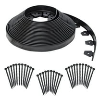 EasyFlex No-Dig Landscape Edging Kit, 100-ft x 1.5-in. High, Includes Anchoring Spikes, Black Recycled PlasticPlastic