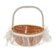 thumbnail image 1 of Cesta de flores pequeña tejida, cesta de almacenamiento artesanal, práctica cesta de verduras, decoración del hogar para senderismo, boda, fiesta de Marrón claro L, 1 of 8