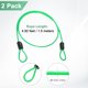 thumbnail image 3 of Uxcell 2-Pack Candado de Cable de Seguridad, 4.92FT Cable de Acero Recubierto para Equipaje con Doble Bucle [Verde], 3 of 6