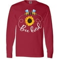 thumbnail image 3 of Inktastic Bee Kind Bees and Sunflower Long Sleeve T-Shirt, 3 of 5