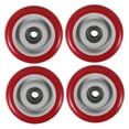 thumbnail image 5 of HOMEMAXS  4 Pcs PU Single Wheel Wheels Tires Attachable Caster Office Work Red, 5 of 8