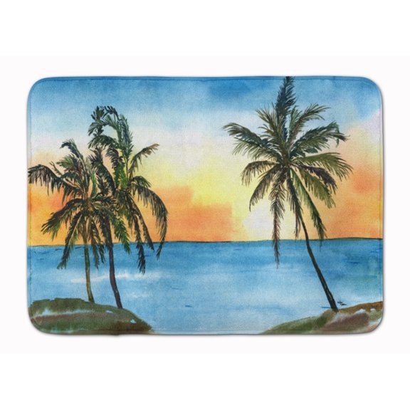 Palm Tree Machine Washable Memory Foam Mat