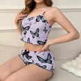 thumbnail image 3 of Fgvctg Valentine's Day Pajamas Women Sleeveless Two Piece Loungewear Pjs Romantic Cami Pajama Set Cute Love Heart Print Sleepwear Date Night Lounge Set With Shorts Purple XL, 3 of 5