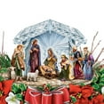 thumbnail image 2 of The Bradford Exchange "O Holy Night" Always in Bloom™ Illuminated Crystal Centerpiece with Nativity Scene by Thomas Kinkade 8-inches, 2 of 3