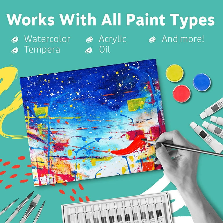 Artlicious Canvas Panels 12 Pack - 4 inch x 4 inch Super Value Pack - Artist Canvas Boards for Painting