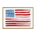 thumbnail image 5 of Kate and Laurel Sylvie Flag Alone Framed Canvas Wall Art by Sara Berrenson, 23x33 Natural, Fourth of July American Flag Decor for Wall, 5 of 7