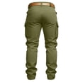 thumbnail image 4 of Vintage Cargo Pants for men with Multi Pockets and Straight Leg, Rugged Cargo Pants for Hiking Camping Fishing Outdoor Work Yard Tasks Weekend Adventures Trail Walks Army Green L, 4 of 4