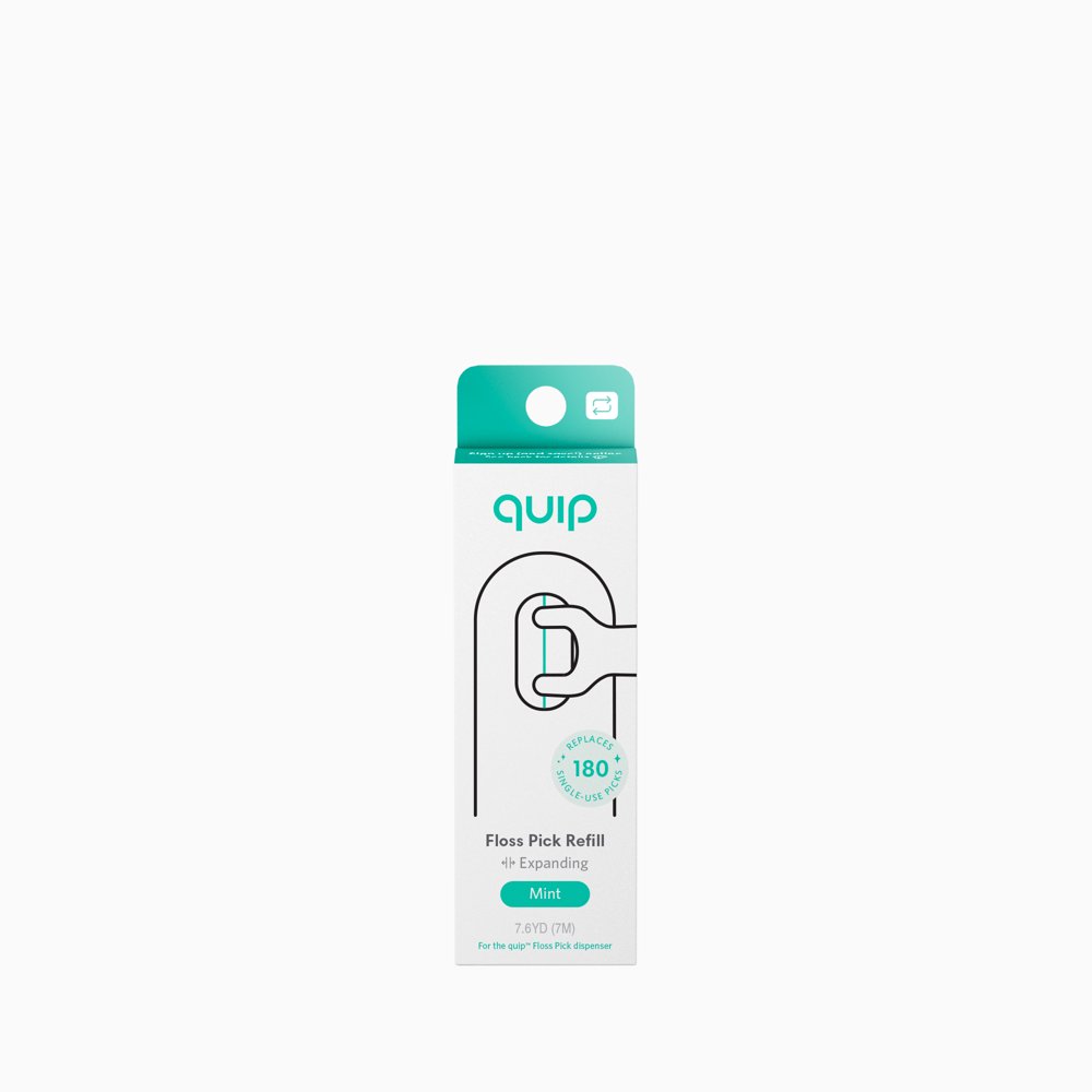 quip Floss Pick Refill Pod, Replaces 180 SingleUse Plastic Picks, Mint
