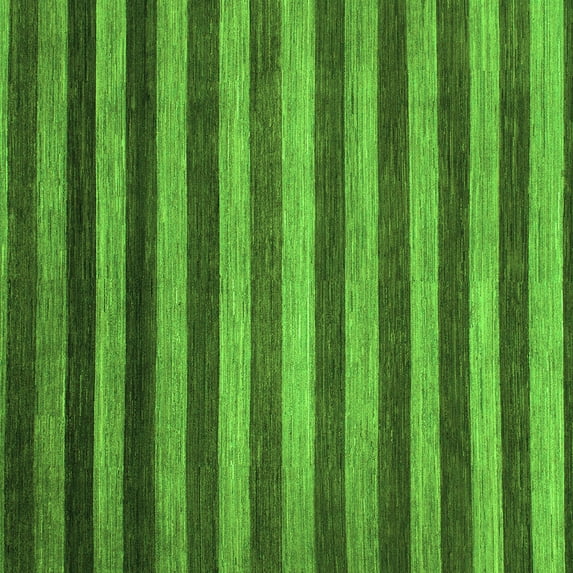 Ahgly Company Indoor Square Abstract Green Modern Area Rugs, 6' Square