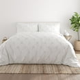 thumbnail image 2 of Noble Linens White Pinch Pleat 3-Piece Duvet Cover Set, Full/Queen, 2 of 9