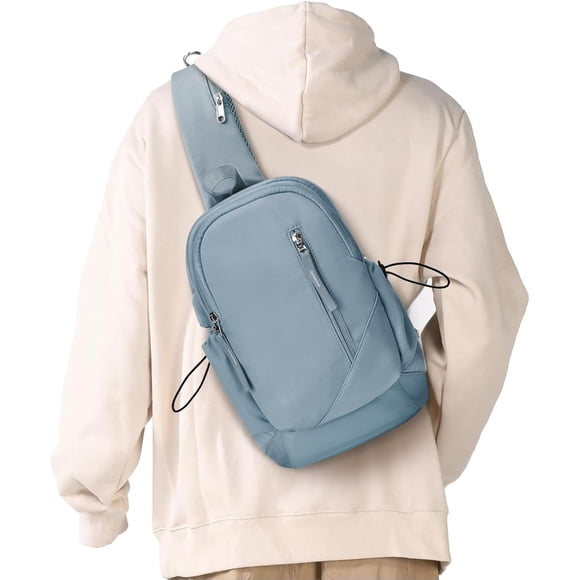 TEMOGU-CrossBody bag Sling Bags for Men Women Shoulder Backpack Water Resistant Casual Daypacks for Hiking Travel Cycling Sport