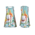 thumbnail image 3 of Bixox Kawaii Sushi Characters Delight Print Women's Sleeveless A-Line Dress with Pockets, Casual Knee-Length Tank Dress for Summer-Medium, 3 of 7