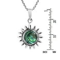 thumbnail image 6 of Vibrant Sunflower Abalone Shell Inlay .925 Sterling Silver Necklace, 6 of 6
