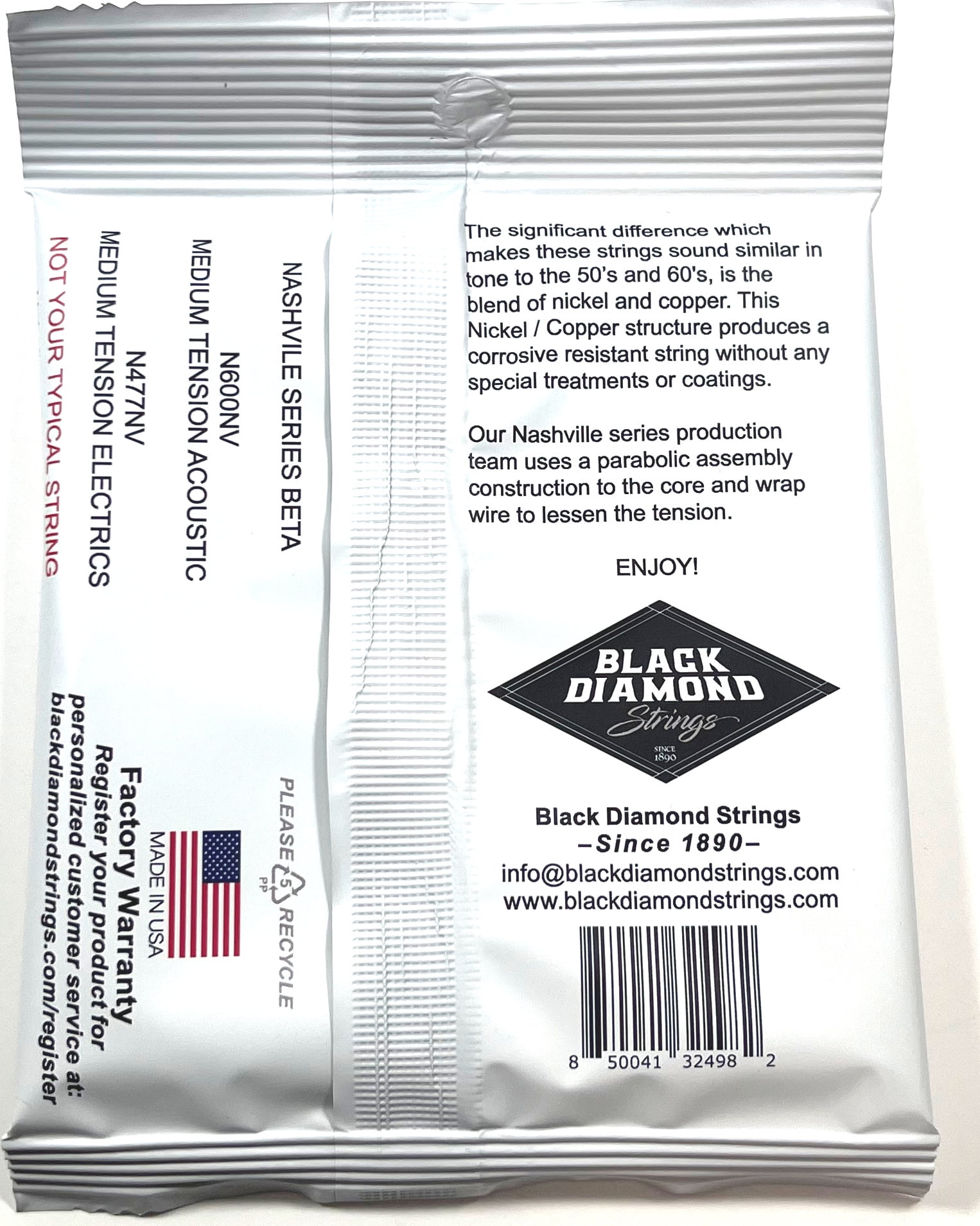 Black Diamond Guitar Strings 3-Sets Electric Nashville Bright Medium 11-50
