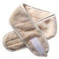 thumbnail image 2 of harmtty Hair Headband Fluffy Strong Fastener Tape Absorbent Good Elasticity Super Soft Fabric Moisture Wicking Comfortable Feeling Coral Fleece Facial Makeup Hairband for Shower,Light Tan, 2 of 8