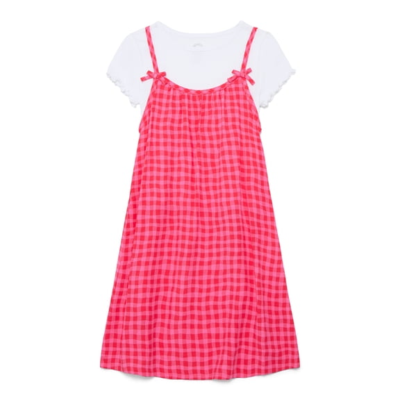 Wonder Nation Girls Cami Dress and Short Sleeve Tee, Sizes 4-18 & Plus