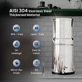 thumbnail image 6 of Phoenix Gravity - 4.25 Gallon Water Filter System AISI 304 Stainless Steel Gravity Fed Water Filter System, NSF Certified 2 Carbon Filter Elements & Free Stainless Steel Water Spigot, 6 of 11
