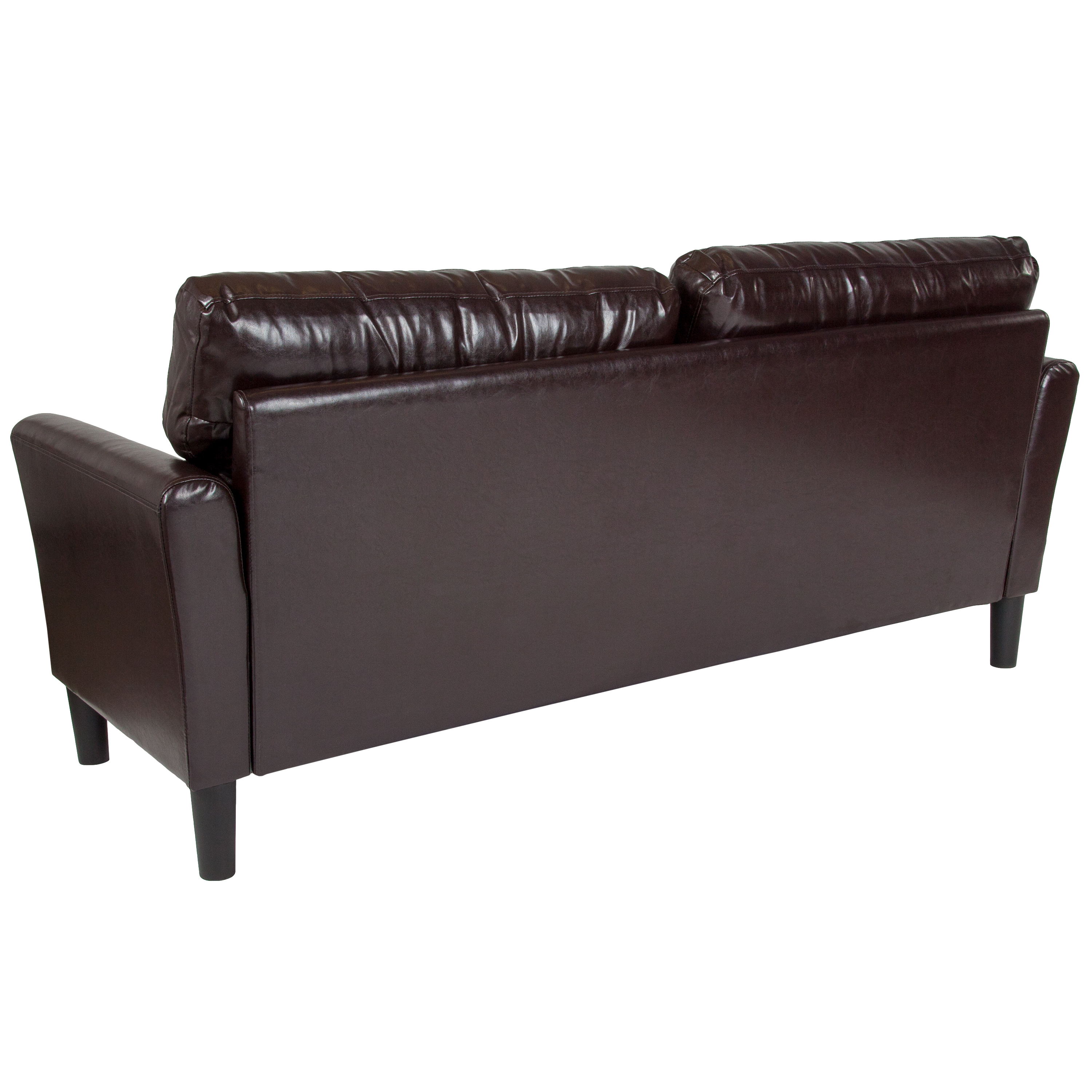 Flash Furniture Upholstered Living Room Sofa with Tailored Arms in Brown LeatherSoft - image 3 of 5