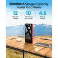 thumbnail image 4 of morfec Portable Charger 50000mAh Power Bank, 22.5W Fast Charging External Battery Pack, Portable Phone Charger for iPhone Samsung, Camping, 4 of 7