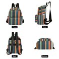 thumbnail image 4 of FORMRS Mini Backpack Purse for Women Quilted Travel Daypack Casual Shoulder Bag, Navy Blue Stripes, 4 of 7