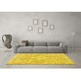 thumbnail image 3 of Ahgly Company Machine Washable Indoor Rectangle Abstract Yellow Modern Area Rugs, 8' x 12', 3 of 4