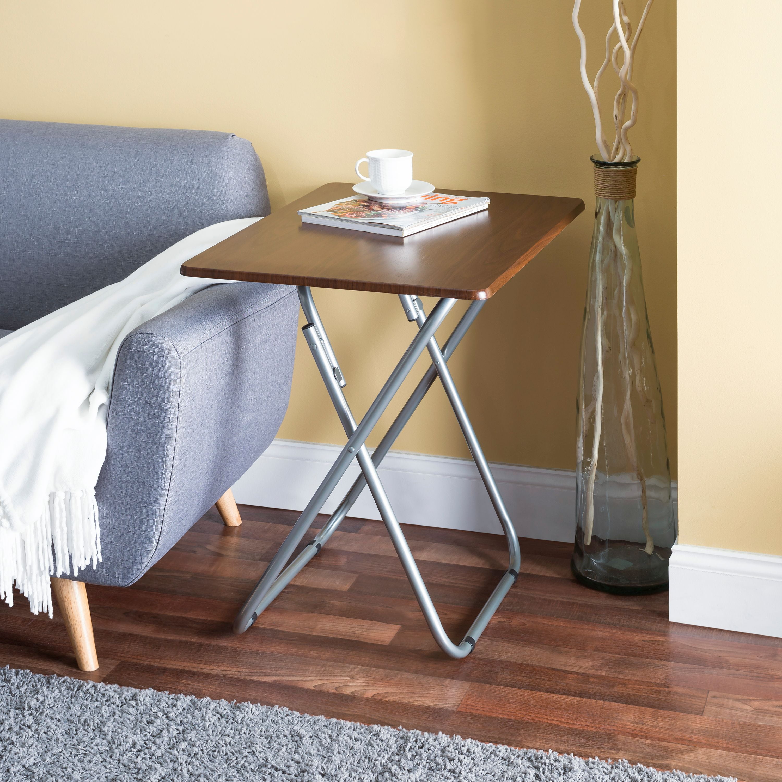 Home Basics Jumbo Multi-Purpose Foldable Table, Natural