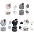 thumbnail image 3 of GYRATEDREAM Kids Winter Hat Gloves Scarf Set Knitted Toddler Beanie Cap Mitten Gloves Neck Warmer for Boys Girls Aged 1-6 Years, 3 of 3