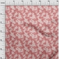 thumbnail image 3 of oneOone Georgette Viscose Medium Pink Fabric Floral Botanical Sewing Material Print Fabric By The Yard 42 Inch Wide, 3 of 4