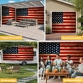 thumbnail image 6 of American Flag Garage Door Cover Banner 6 x 13 FT, Blue Red USA Flag Vintage Wooden Garage Door Curtains Backdrop with Grommets for Indoor Outdoor Wall Party Porch Yard Decorations Background, 6 of 9