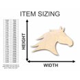 thumbnail image 2 of Unfinished Wood Horse Head Shape - Farm Ranch - Animal - Craft - up to 46" DIY 10" / 1/2", 2 of 3