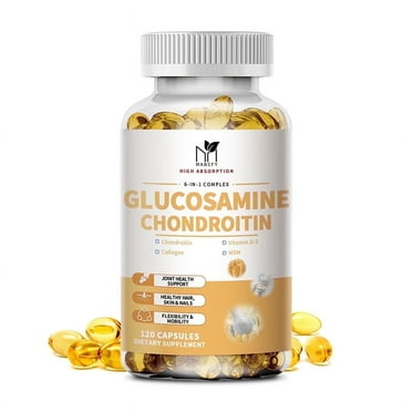 Glucosamine Chondroitin MSM Capsules - Joint Support Supplement - Relief for Back, Knees & Hands - 120 Capsules