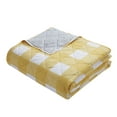 Mainstays Check Yellow Gingham Polyester Quilt, Full/Queen, Reversible
