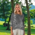 thumbnail image 6 of Neewe Womens 3/4 Sleeve Shirts V-Neck Tops Business Casual Blouses Tee Trendy 2025 Fall Fashion Outfits Clothes, 6 of 7