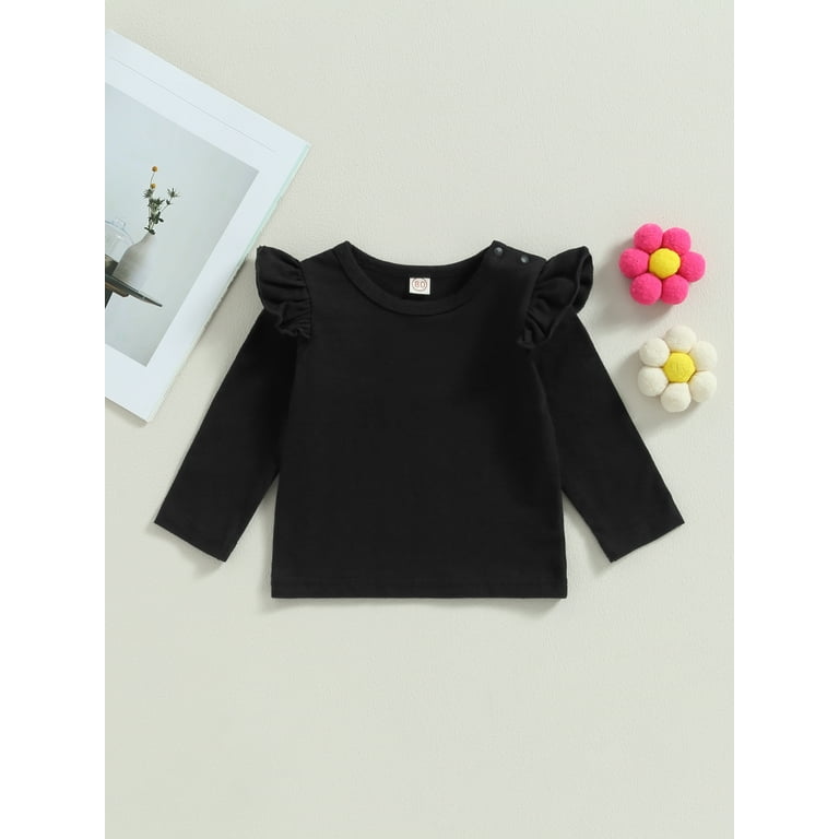 Girls long sales sleeve ruffle shirt