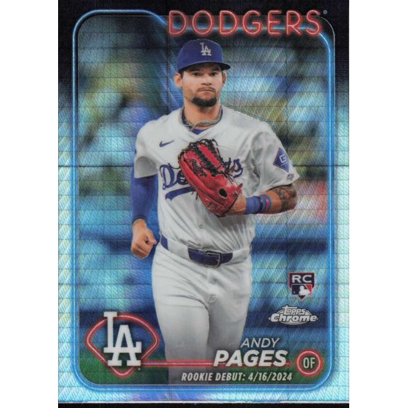 2024 TOPPS CHROME UPDATE REFRACTOR PRISM #USC186 ANDY PAGES RC LOS ANGELES DODGERS